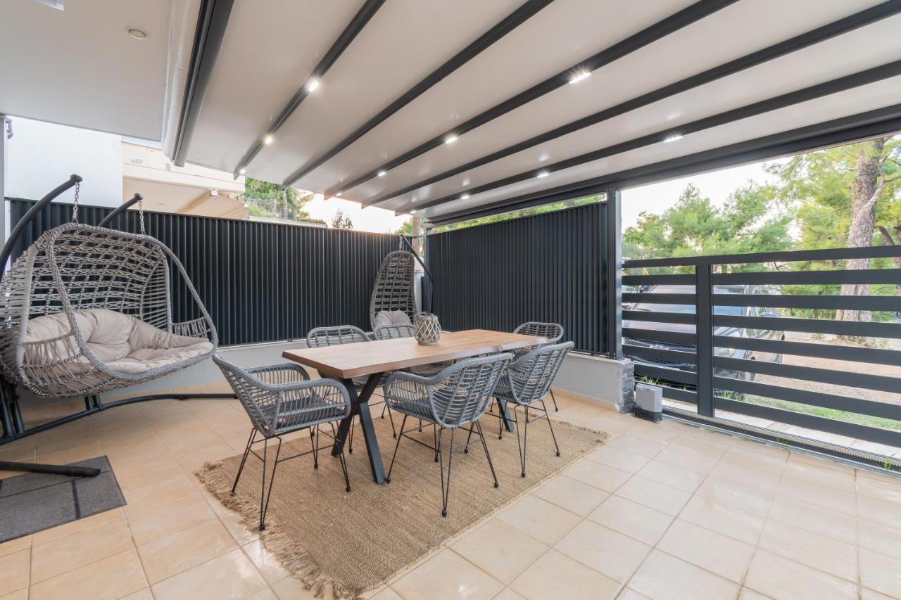 Sithoniars Luxury Ground Floor Apartment With Private Garden Neos Marmaras Eksteriør bilde